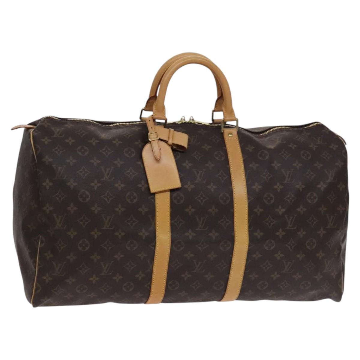 LOUIS VUITTON Monogram Keepall 50 Boston Bag M41426 LV Auth nb289