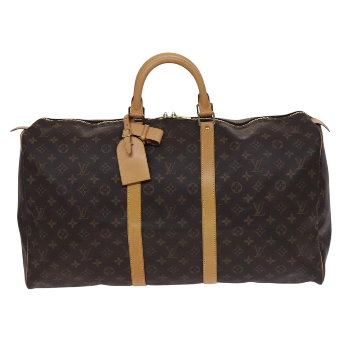 LOUIS VUITTON Monogram Keepall 50 Boston Bag M41426 LV Auth nb289