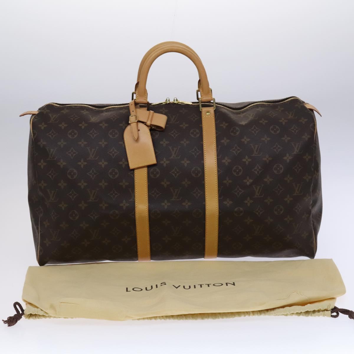 LOUIS VUITTON Monogram Keepall 50 Boston Bag M41426 LV Auth nb289