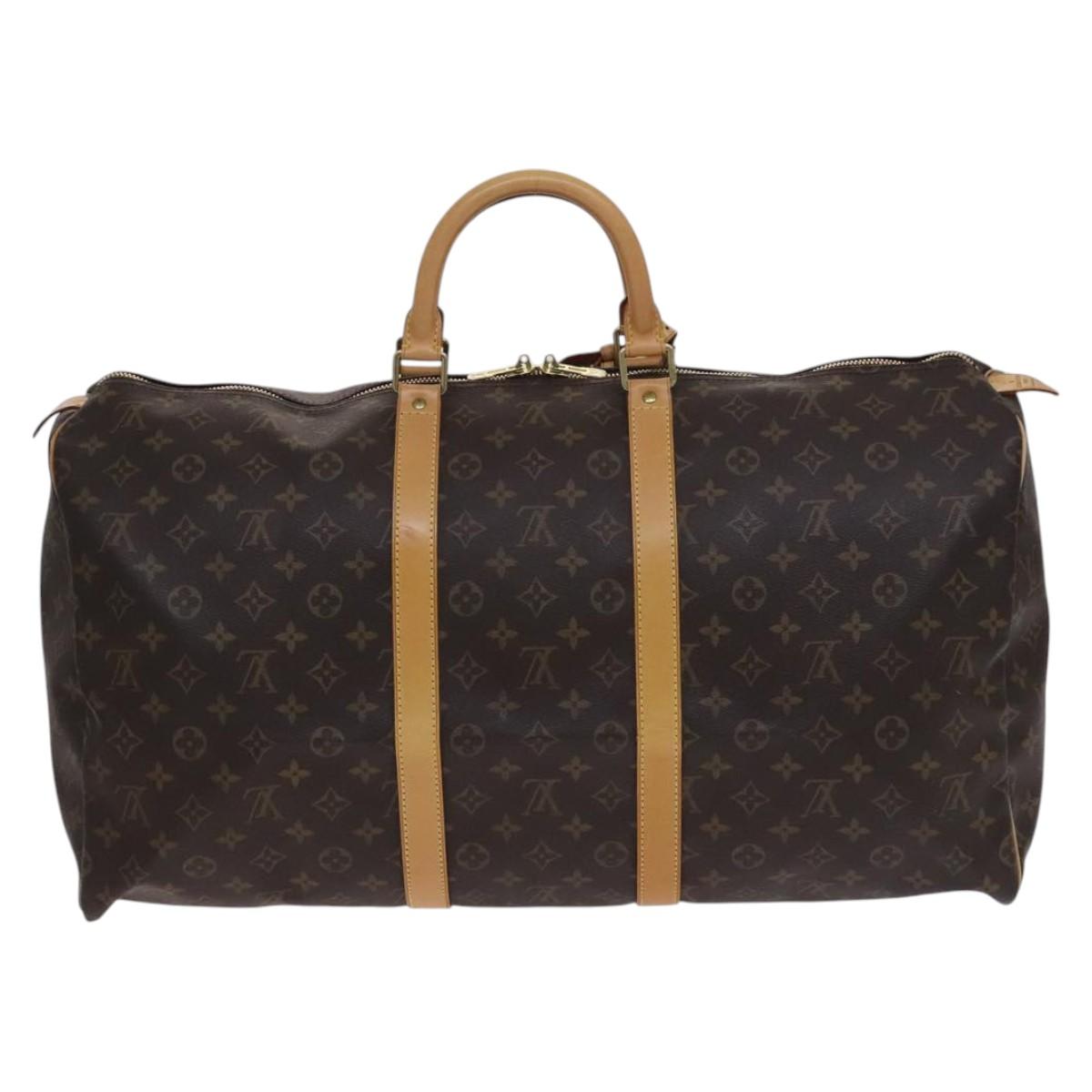 LOUIS VUITTON Monogram Keepall 50 Boston Bag M41426 LV Auth nb289