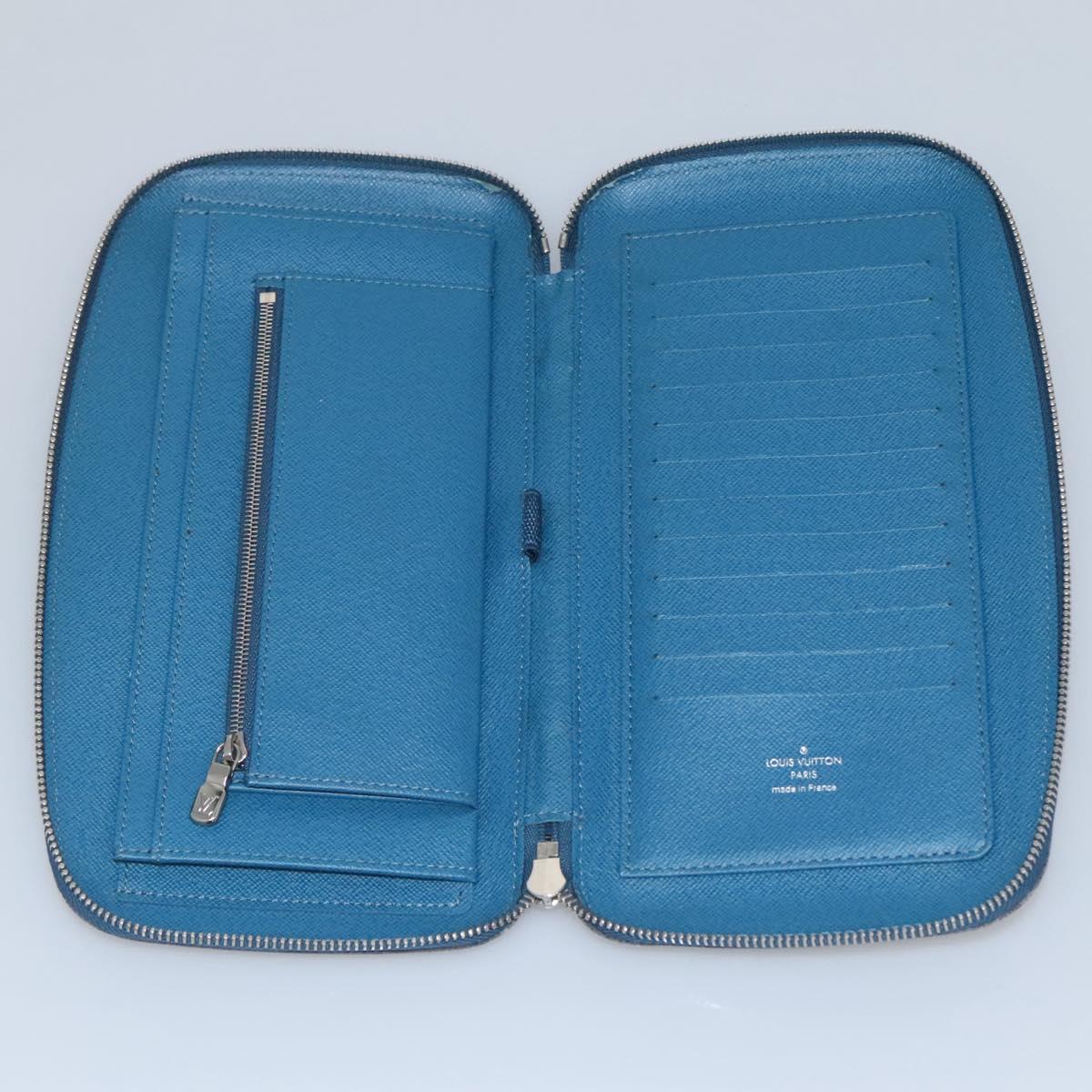 LOUIS VUITTON Epi Organizer Atholl Clutch Bag Blue M60731 LV Auth nb291