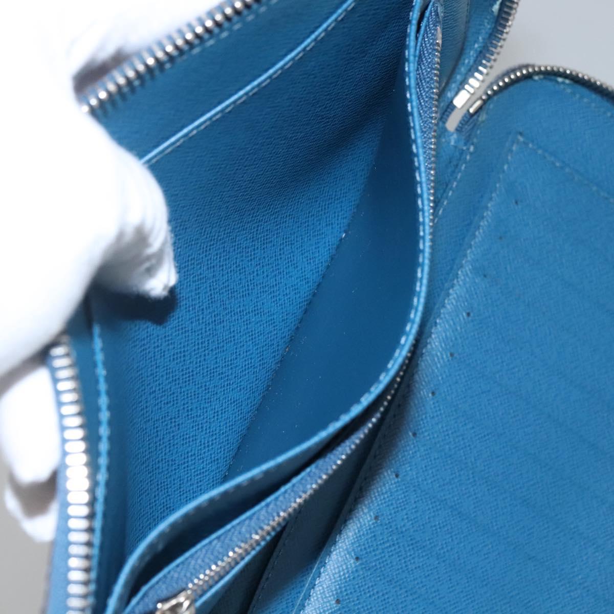 LOUIS VUITTON Epi Organizer Atholl Clutch Bag Blue M60731 LV Auth nb291