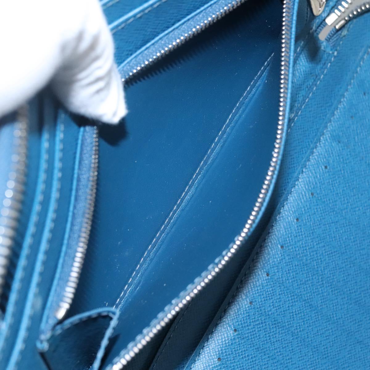 LOUIS VUITTON Epi Organizer Atholl Clutch Bag Blue M60731 LV Auth nb291