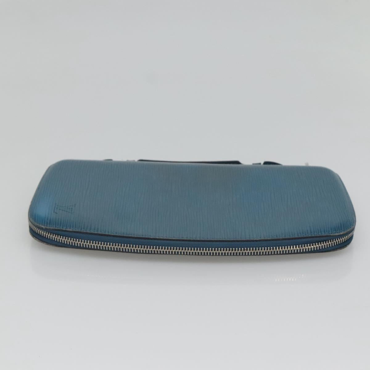 LOUIS VUITTON Epi Organizer Atholl Clutch Bag Blue M60731 LV Auth nb291