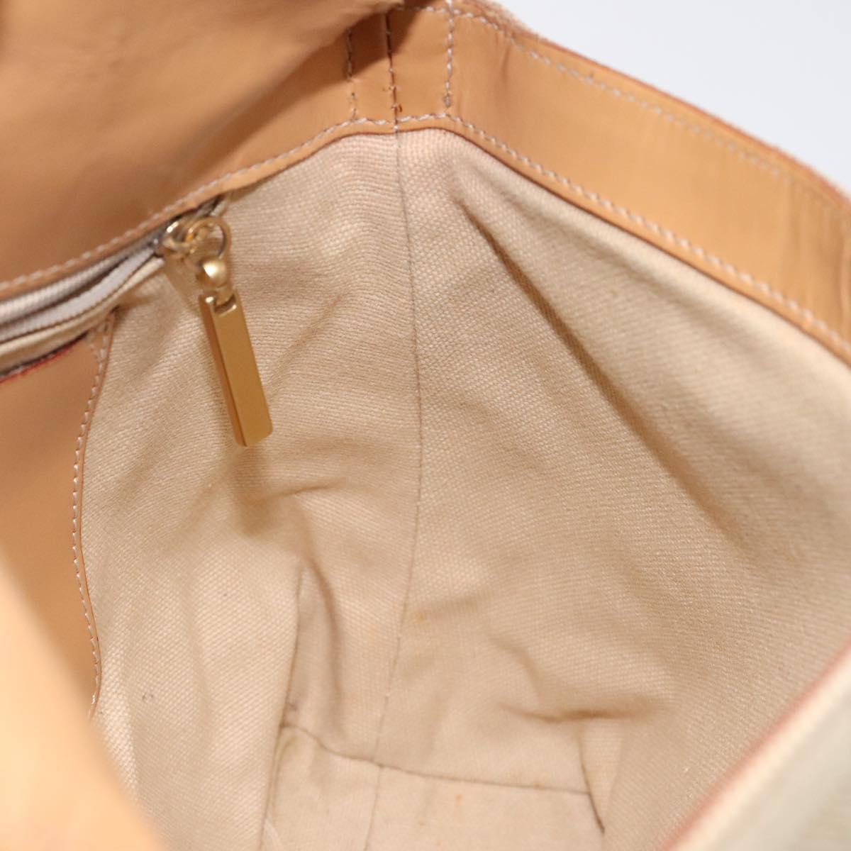 BURBERRY Nova Check Shoulder Bag Canvas Beige Auth nb311