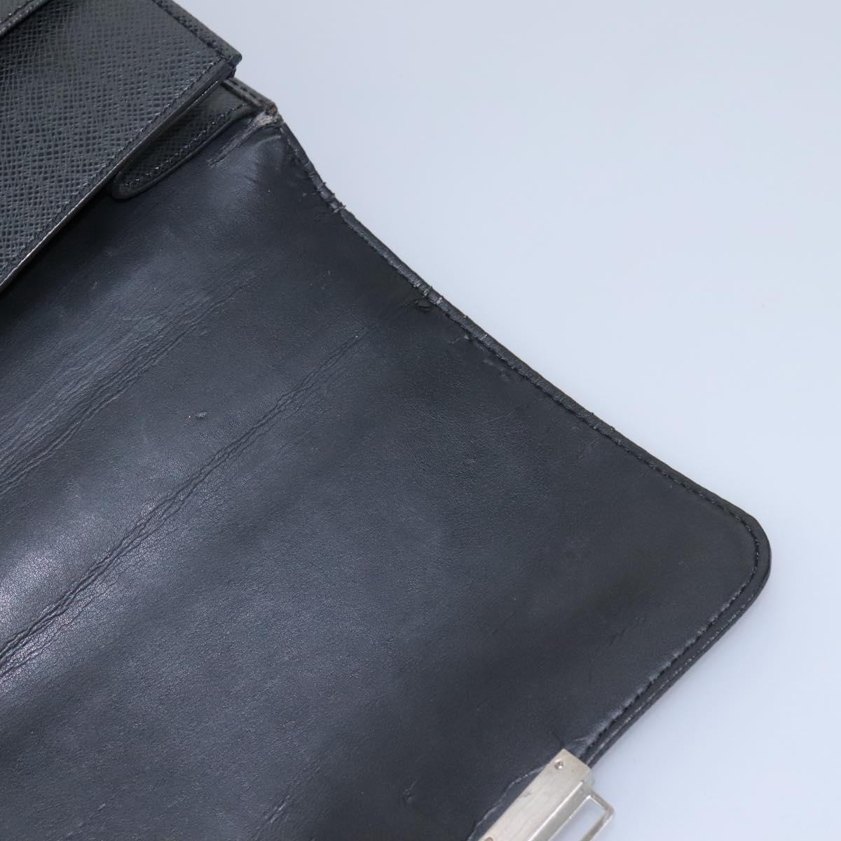 LOUIS VUITTON Taiga Serviette Kazan Business Bag Ardoise M30802 LV Auth nb348