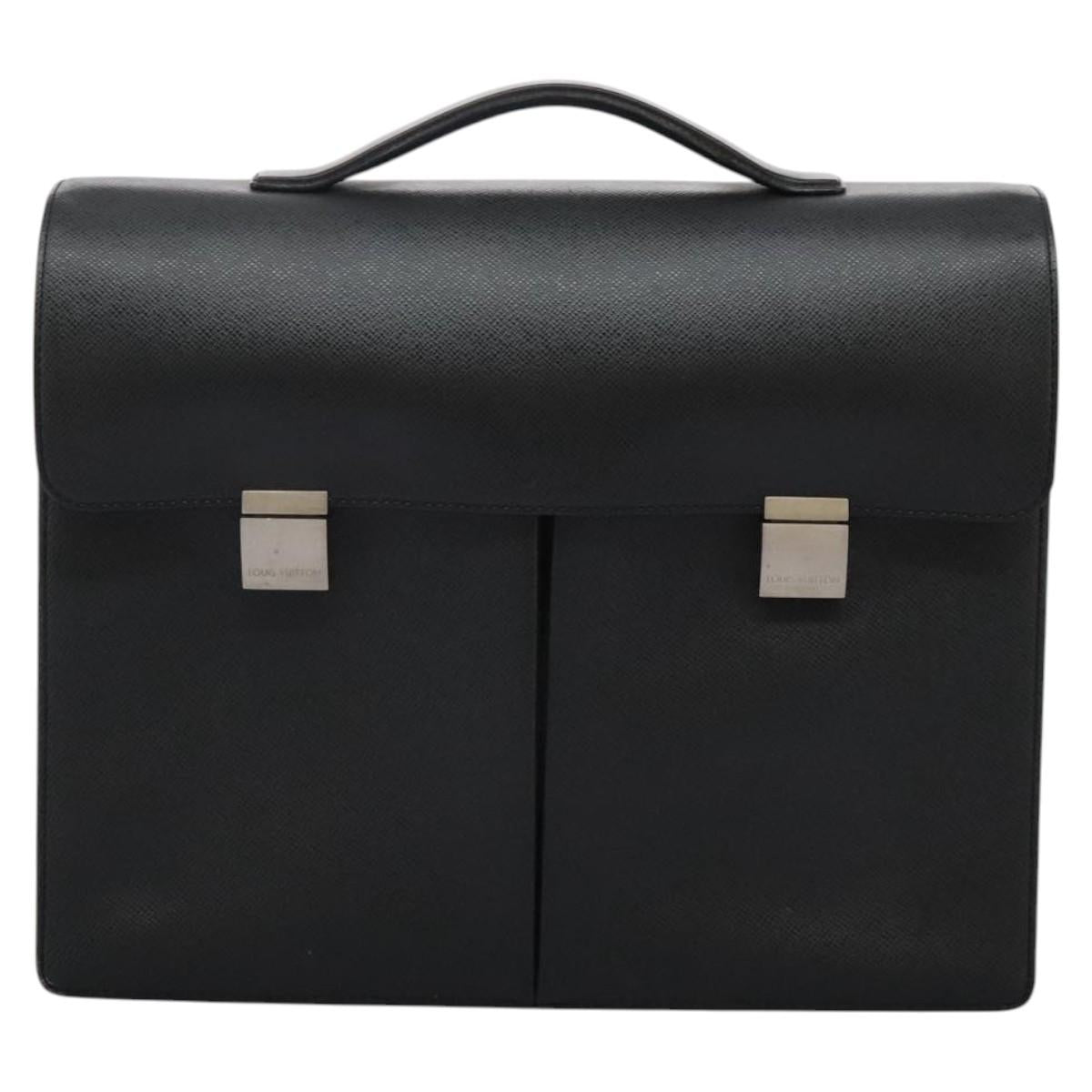 LOUIS VUITTON Taiga Serviette Kazan Business Bag Ardoise M30802 LV Auth nb348