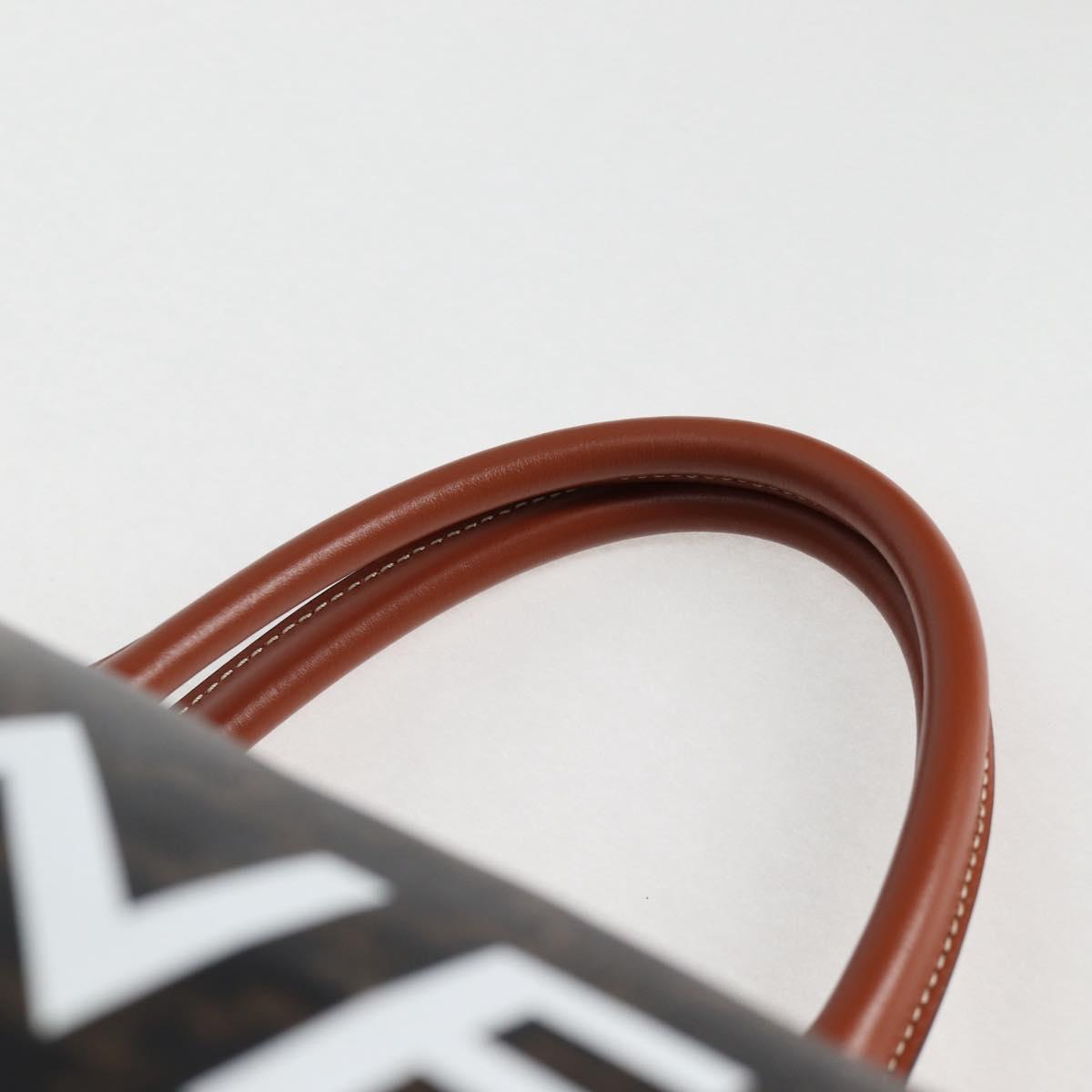 CELINE Triomphe Boston Bag PVC Leather 2way Black Gold Auth nb467M