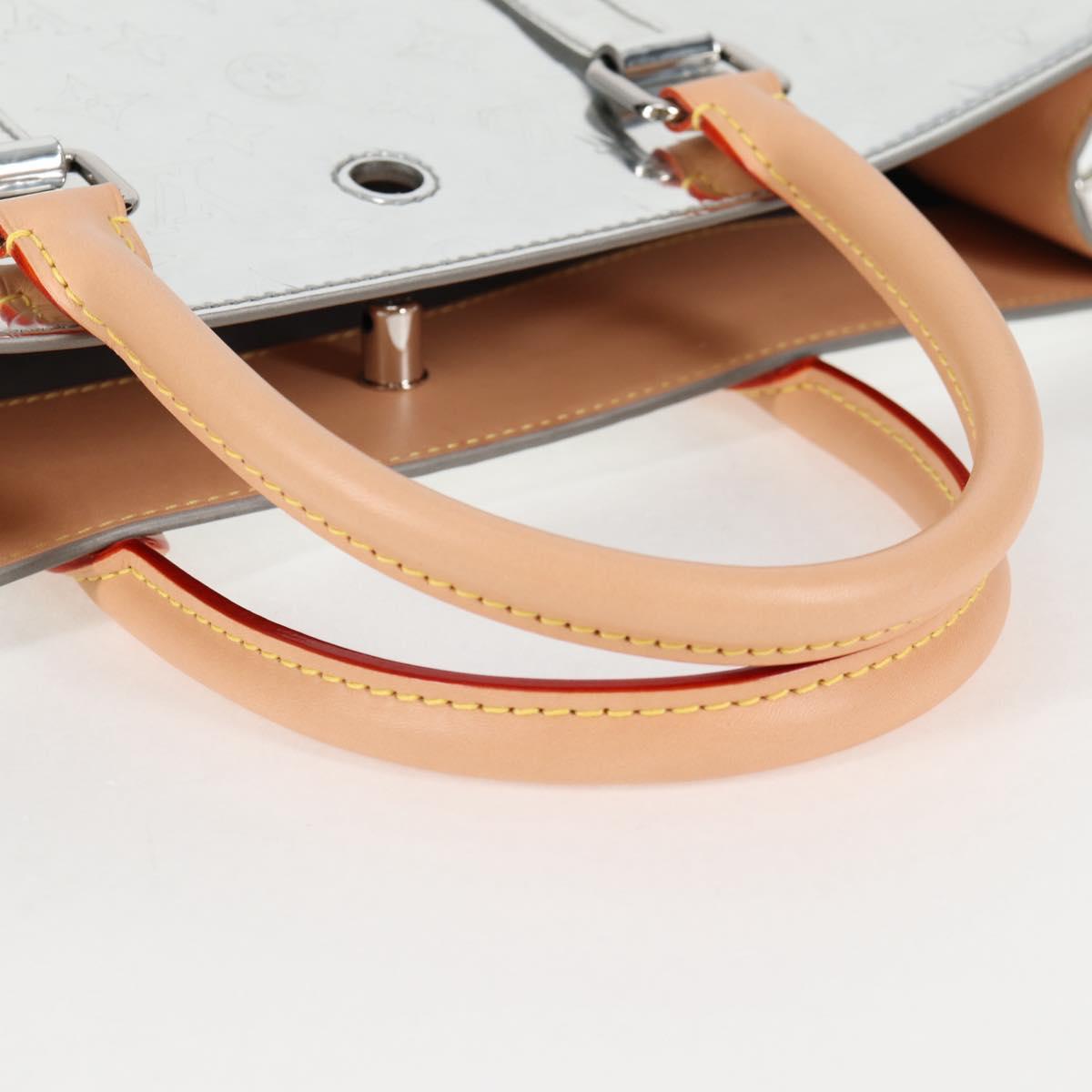 LOUIS VUITTON Monogram Miroir Sac Plat Bag Silver Argent M45884 LV Auth nb472M