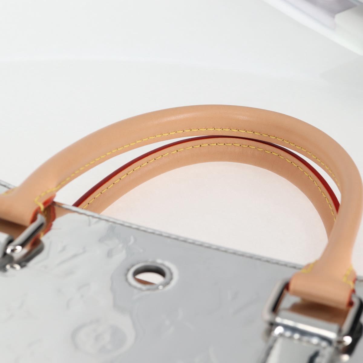 LOUIS VUITTON Monogram Miroir Sac Plat Bag Silver Argent M45884 LV Auth nb472M