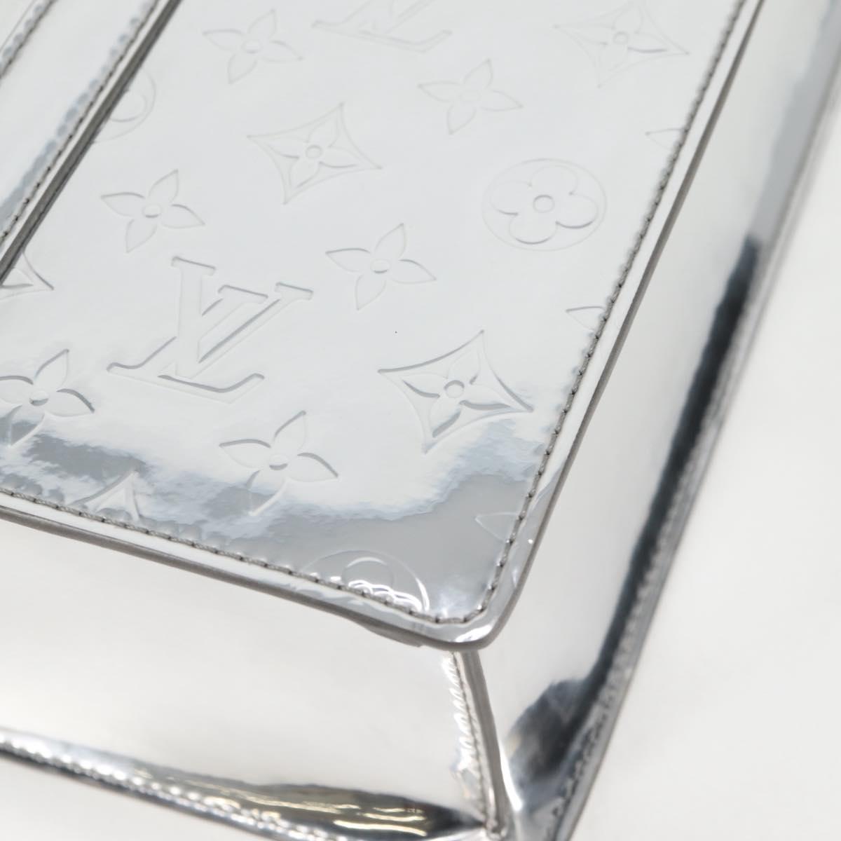 LOUIS VUITTON Monogram Miroir Sac Plat Bag Silver Argent M45884 LV Auth nb472M