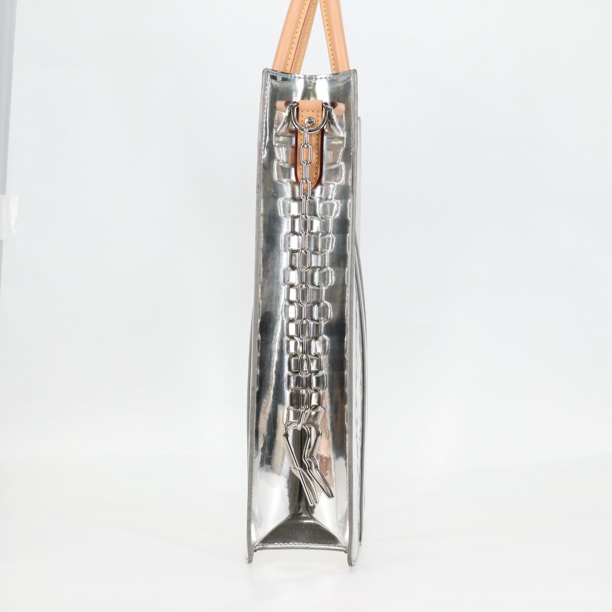 LOUIS VUITTON Monogram Miroir Sac Plat Bag Silver Argent M45884 LV Auth nb472M