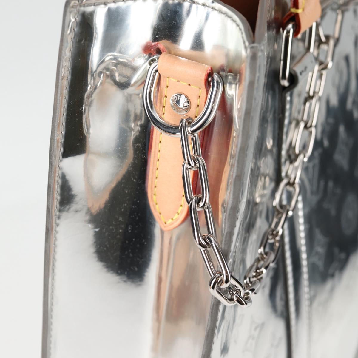 LOUIS VUITTON Monogram Miroir Sac Plat Bag Silver Argent M45884 LV Auth nb472M