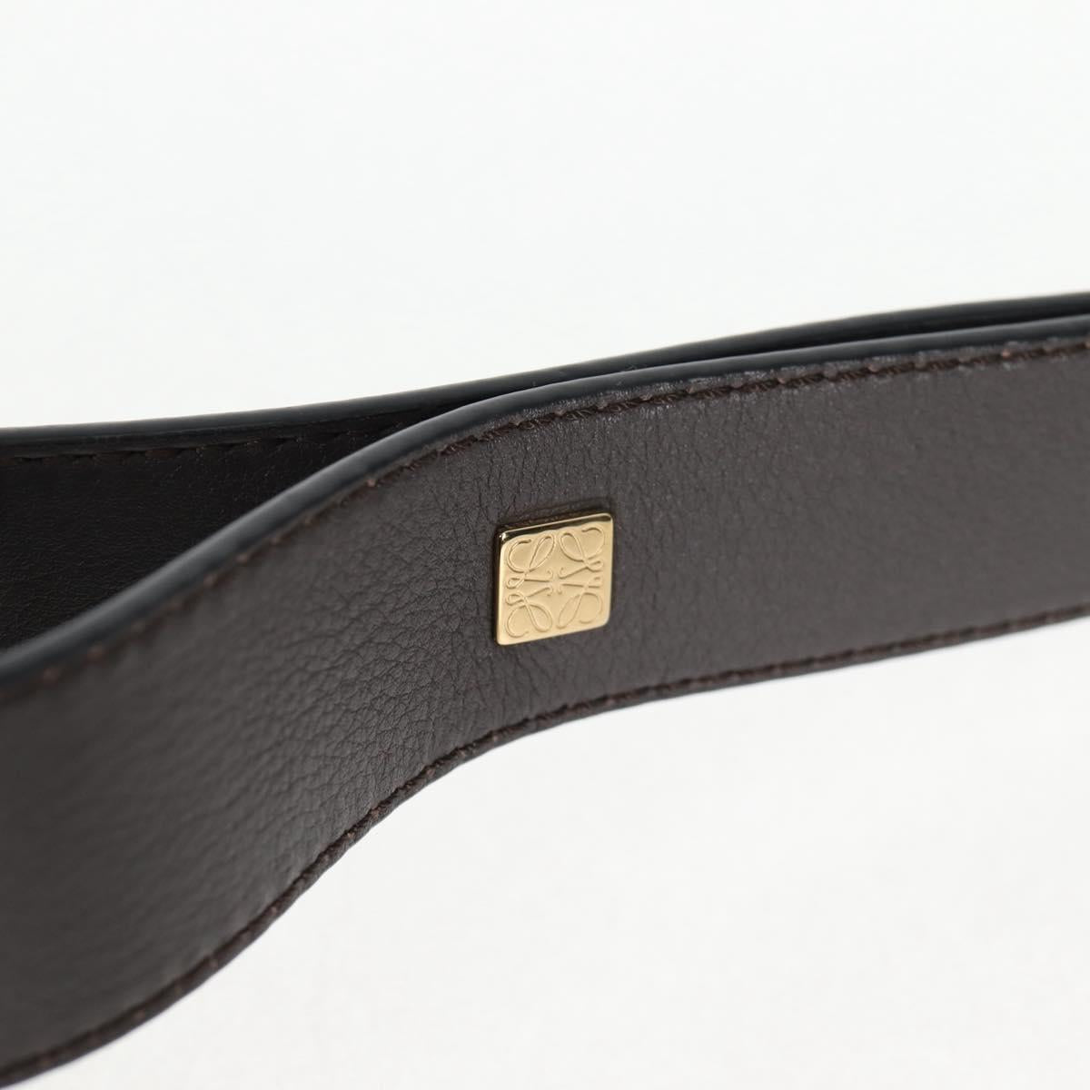 LOEWE Anagram Hammock Shoulder Bag Leather Beige Gold Auth nb477M