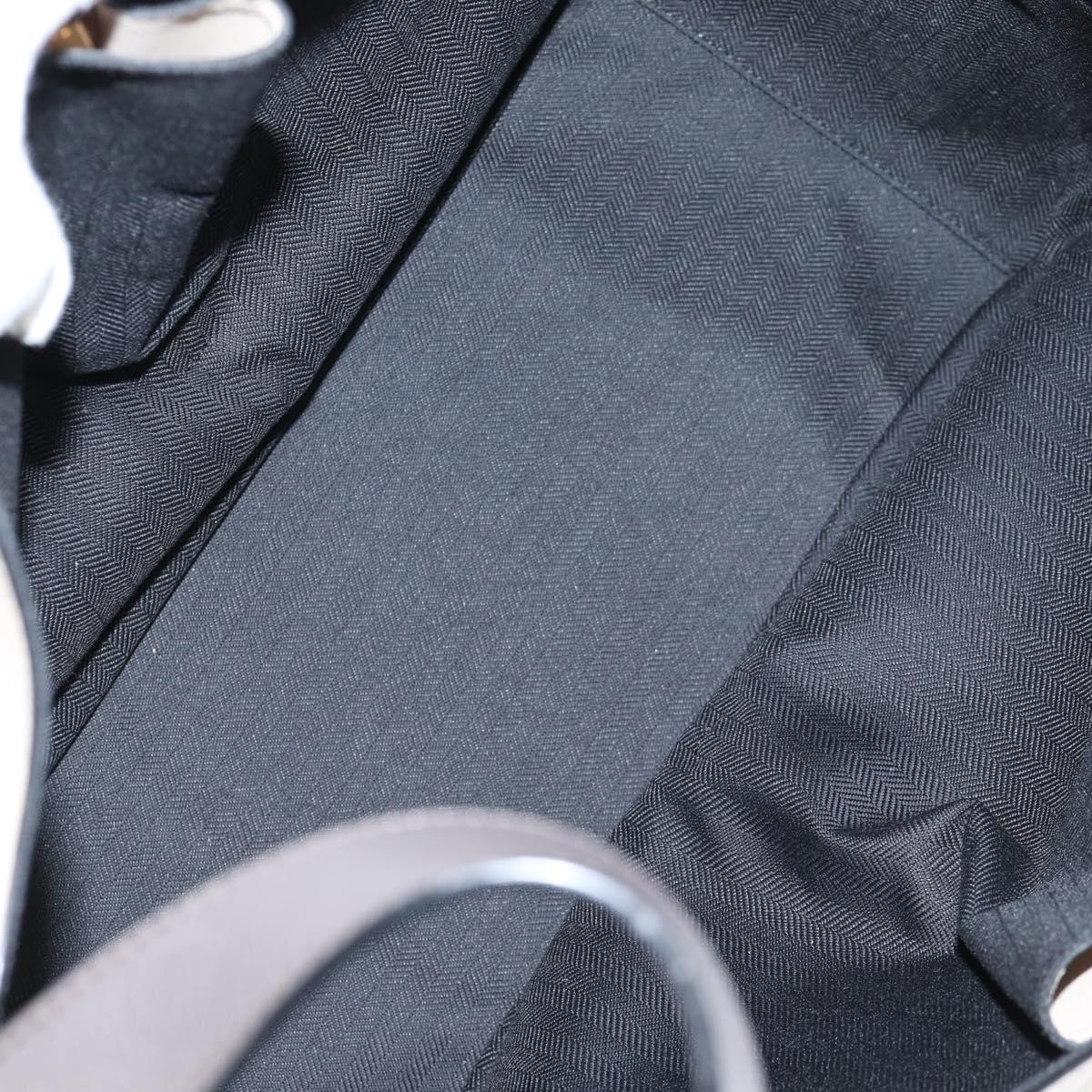 LOEWE Anagram Hammock Shoulder Bag Leather Beige Gold Auth nb477M