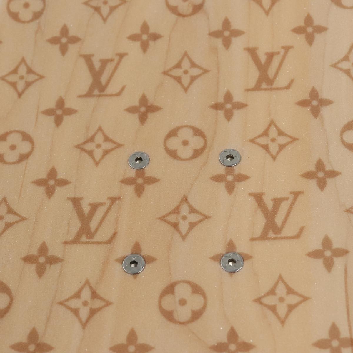 LOUIS VUITTON Skateboard Wood Beige GI0637 LV Auth 115970M