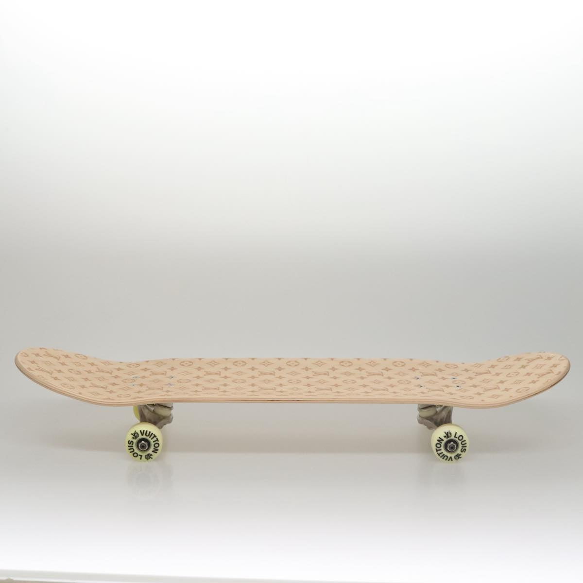 LOUIS VUITTON Skateboard Wood Beige GI0637 LV Auth 115970M