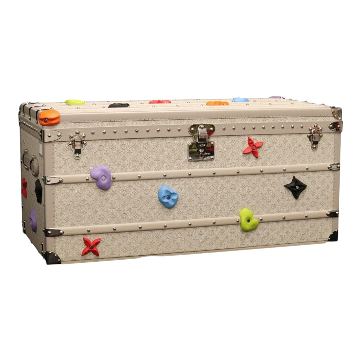 LOUIS VUITTON Taurillon Climbing Coolie Rosin 110Trunk White M10074 Auth 115972SM