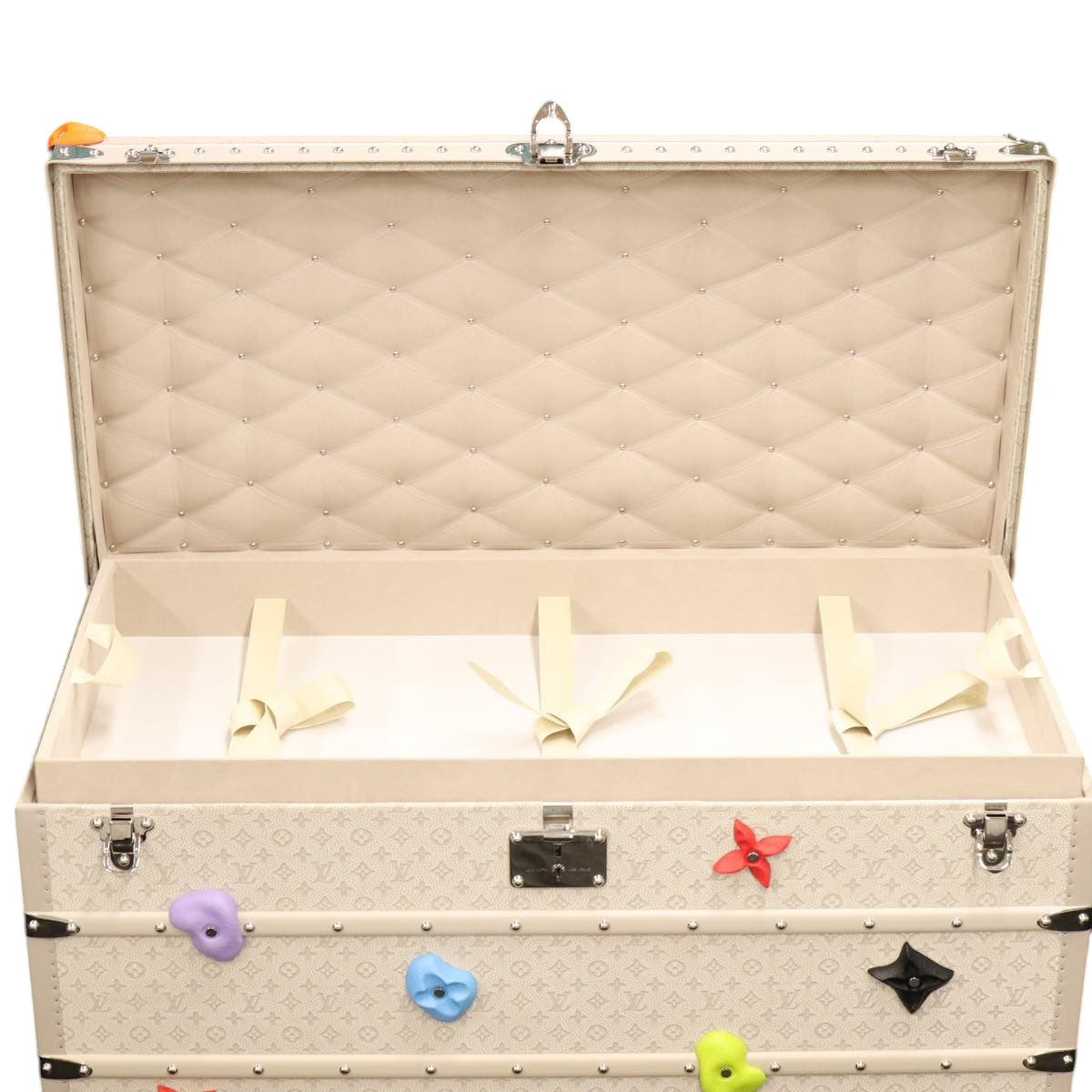 LOUIS VUITTON Taurillon Climbing Coolie Rosin 110Trunk White M10074 Auth 115972SM