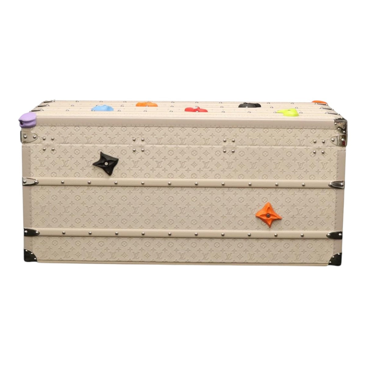 LOUIS VUITTON Taurillon Climbing Coolie Rosin 110Trunk White M10074 Auth 115972SM
