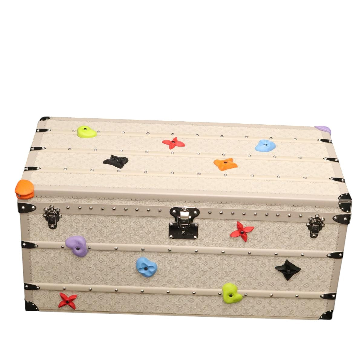 LOUIS VUITTON Taurillon Climbing Coolie Rosin 110Trunk White M10074 Auth 115972SM