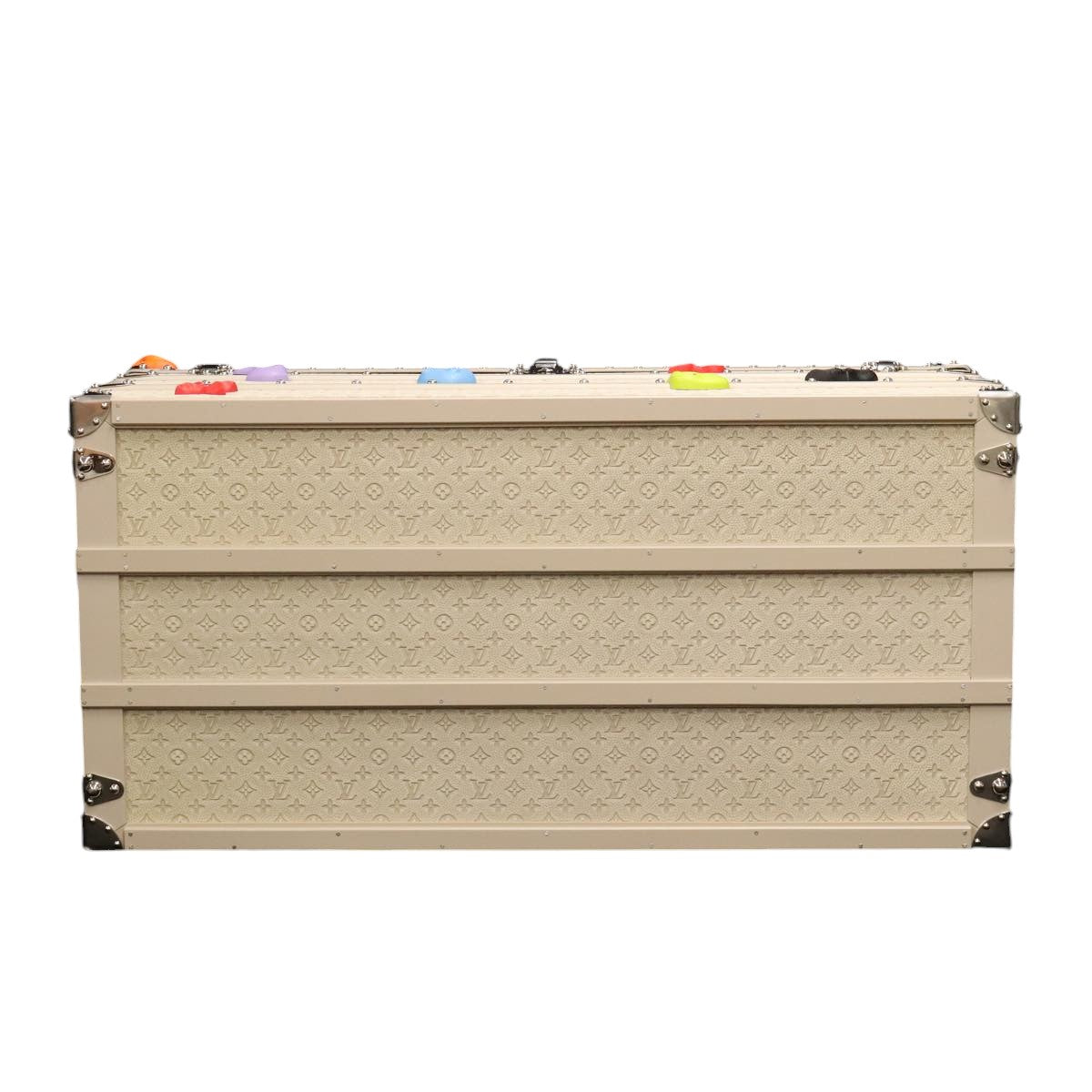 LOUIS VUITTON Taurillon Climbing Coolie Rosin 110Trunk White M10074 Auth 115972SM