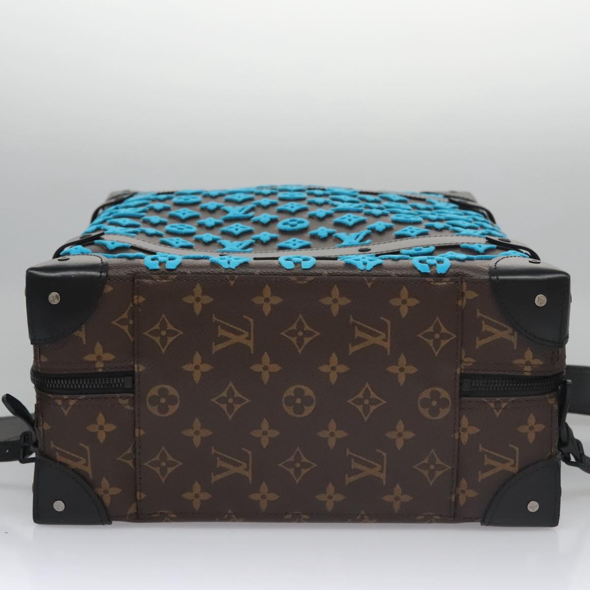 LOUIS VUITTON Monogram Tuftage Soft Trunk Backpack PM Blue M45077 Auth PP272SA