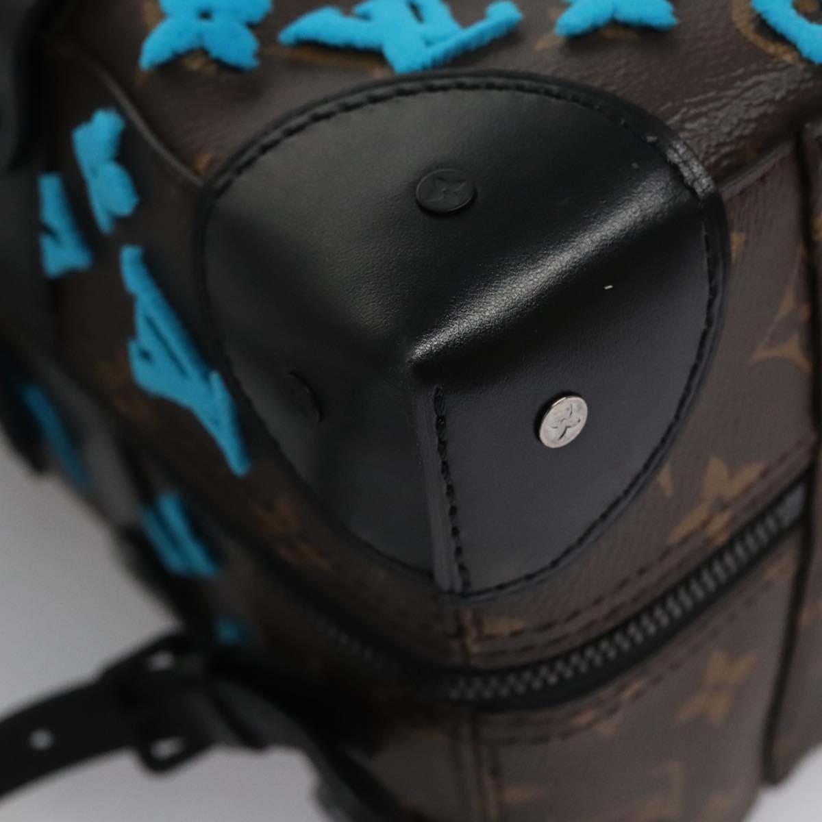 LOUIS VUITTON Monogram Tuftage Soft Trunk Backpack PM Blue M45077 Auth PP272SA
