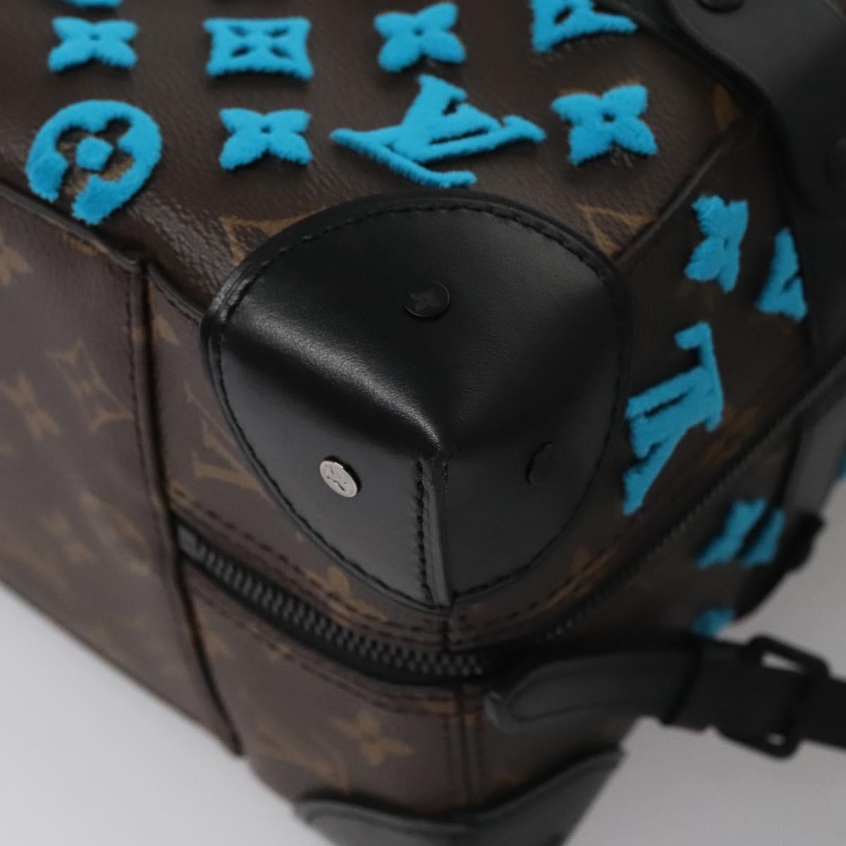 LOUIS VUITTON Monogram Tuftage Soft Trunk Backpack PM Blue M45077 Auth PP272SA