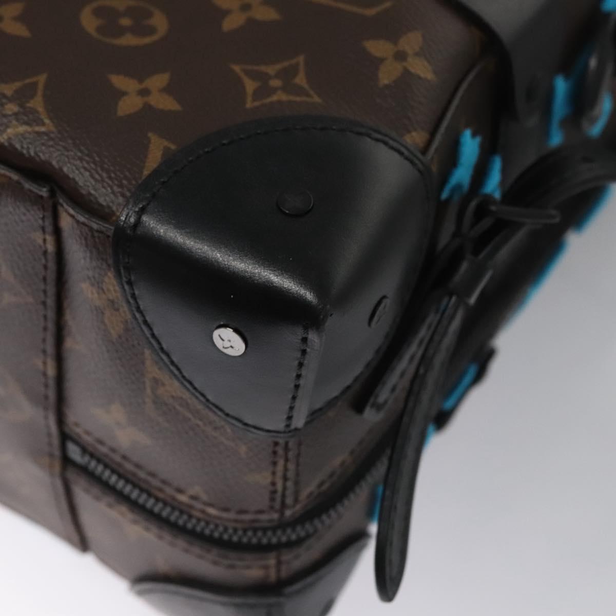 LOUIS VUITTON Monogram Tuftage Soft Trunk Backpack PM Blue M45077 Auth PP272SA
