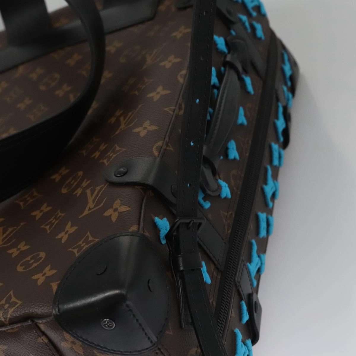 LOUIS VUITTON Monogram Tuftage Soft Trunk Backpack PM Blue M45077 Auth PP272SA