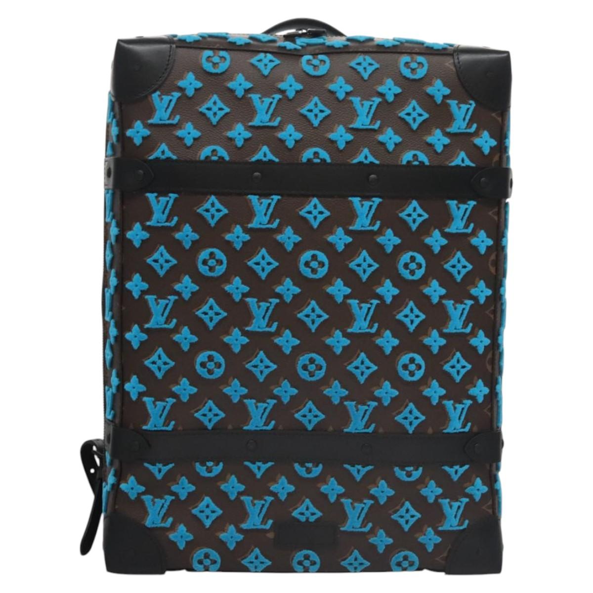 LOUIS VUITTON Monogram Tuftage Soft Trunk Backpack PM Blue M45077 Auth PP272SA