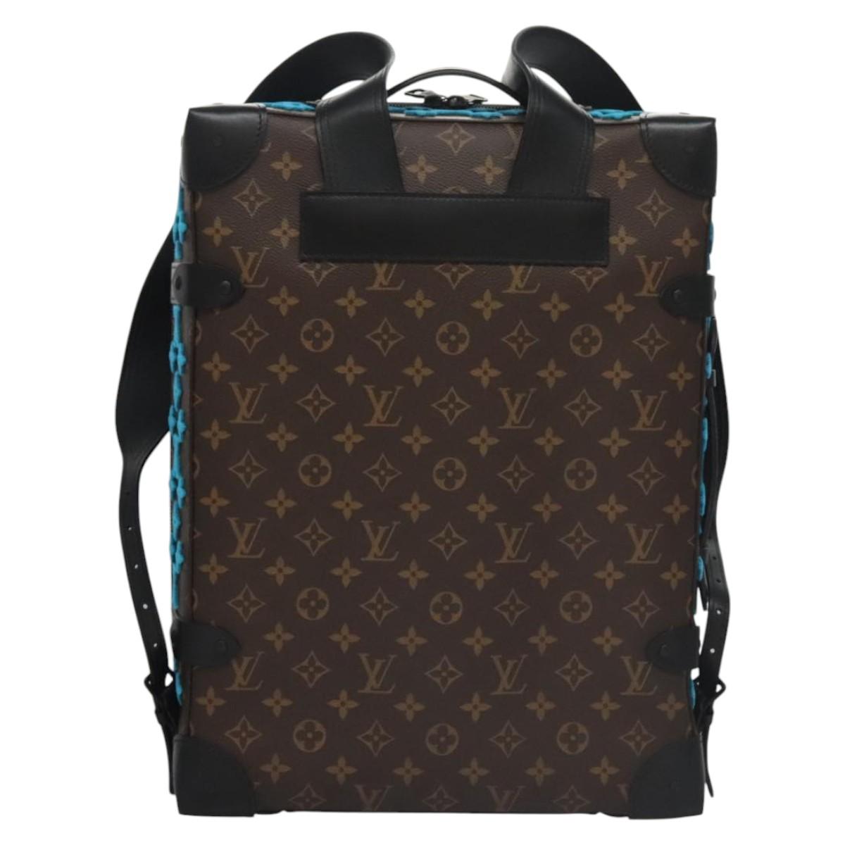 LOUIS VUITTON Monogram Tuftage Soft Trunk Backpack PM Blue M45077 Auth PP272SA