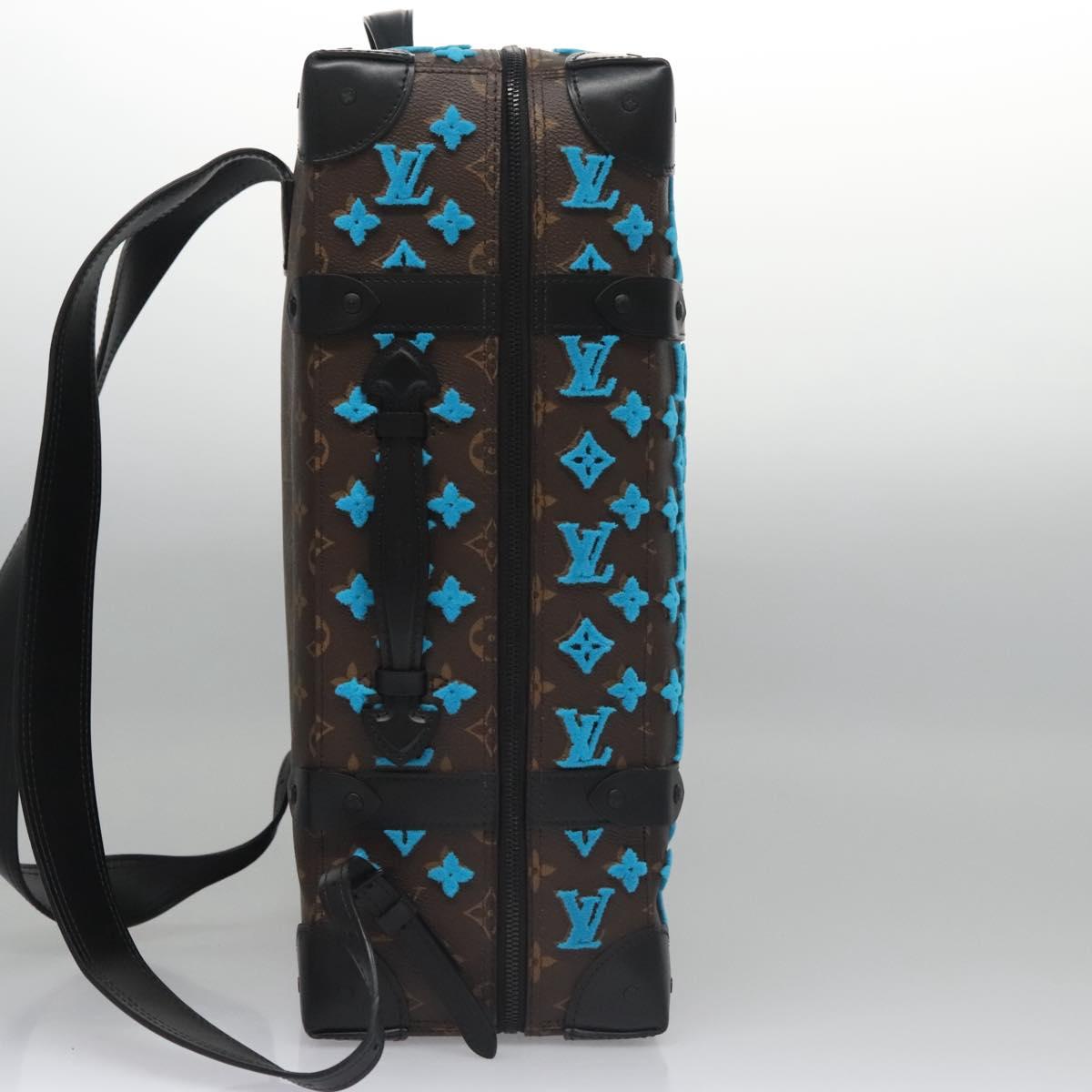 LOUIS VUITTON Monogram Tuftage Soft Trunk Backpack PM Blue M45077 Auth PP272SA