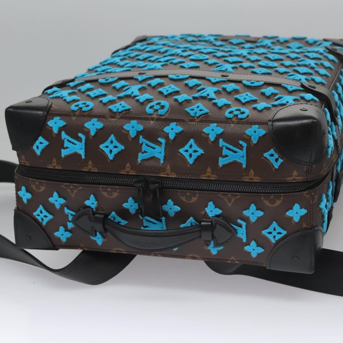 LOUIS VUITTON Monogram Tuftage Soft Trunk Backpack PM Blue M45077 Auth PP272SA