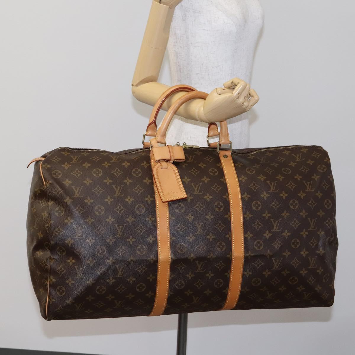 LOUIS VUITTON Monogram Keepall 60 Boston Bag M41422 LV Auth PP362