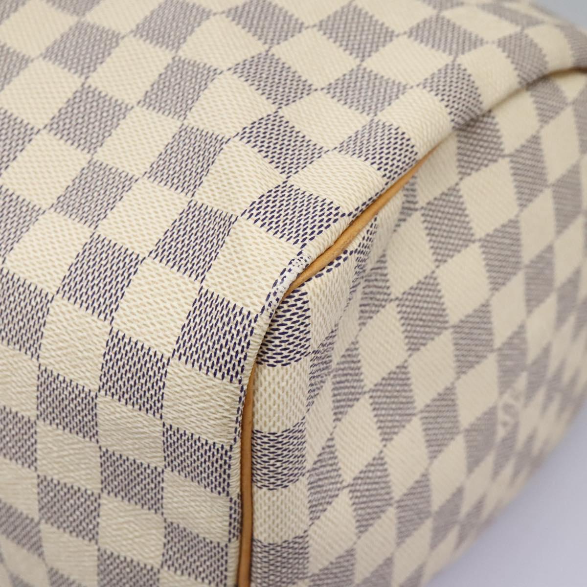 LOUIS VUITTON Damier Azur Speedy 35 Hand Bag N41535 LV Auth PP364AV