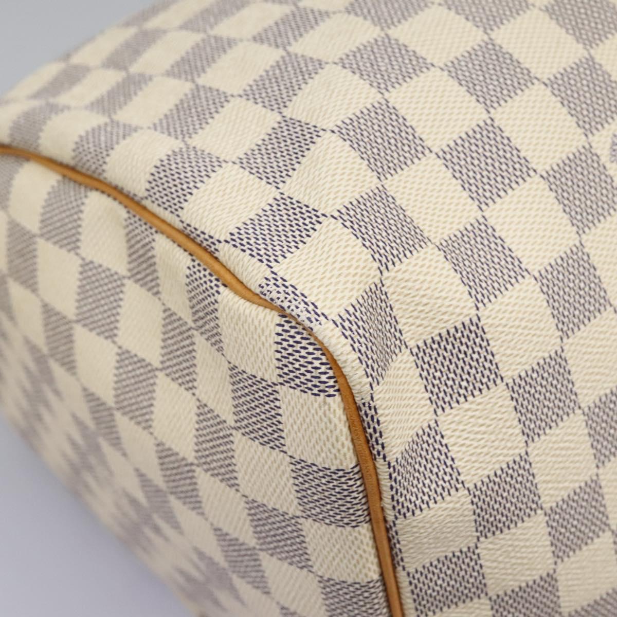 LOUIS VUITTON Damier Azur Speedy 35 Hand Bag N41535 LV Auth PP364AV