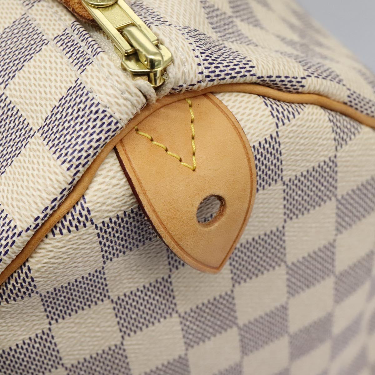 LOUIS VUITTON Damier Azur Speedy 35 Hand Bag N41535 LV Auth PP364AV