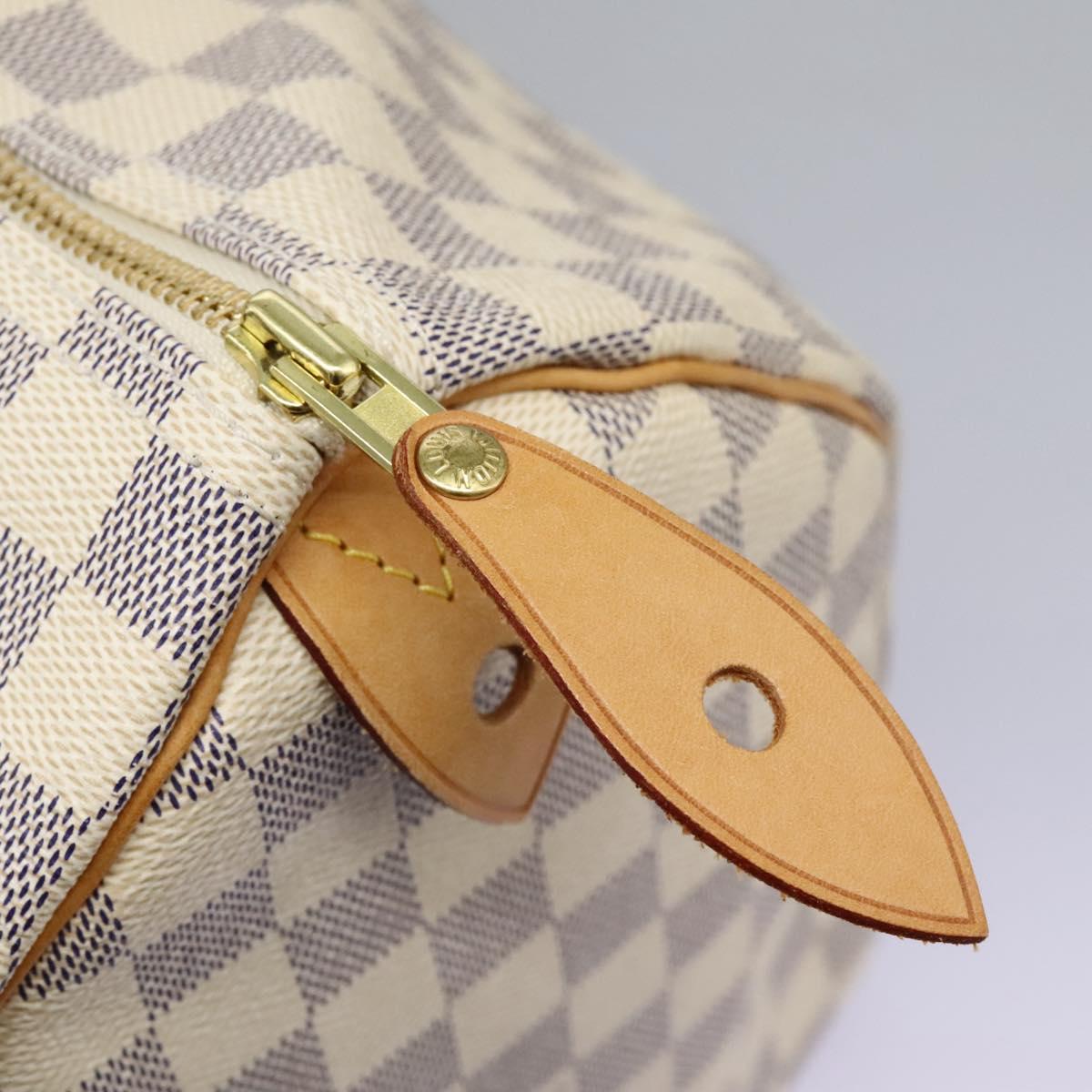 LOUIS VUITTON Damier Azur Speedy 35 Hand Bag N41535 LV Auth PP364AV