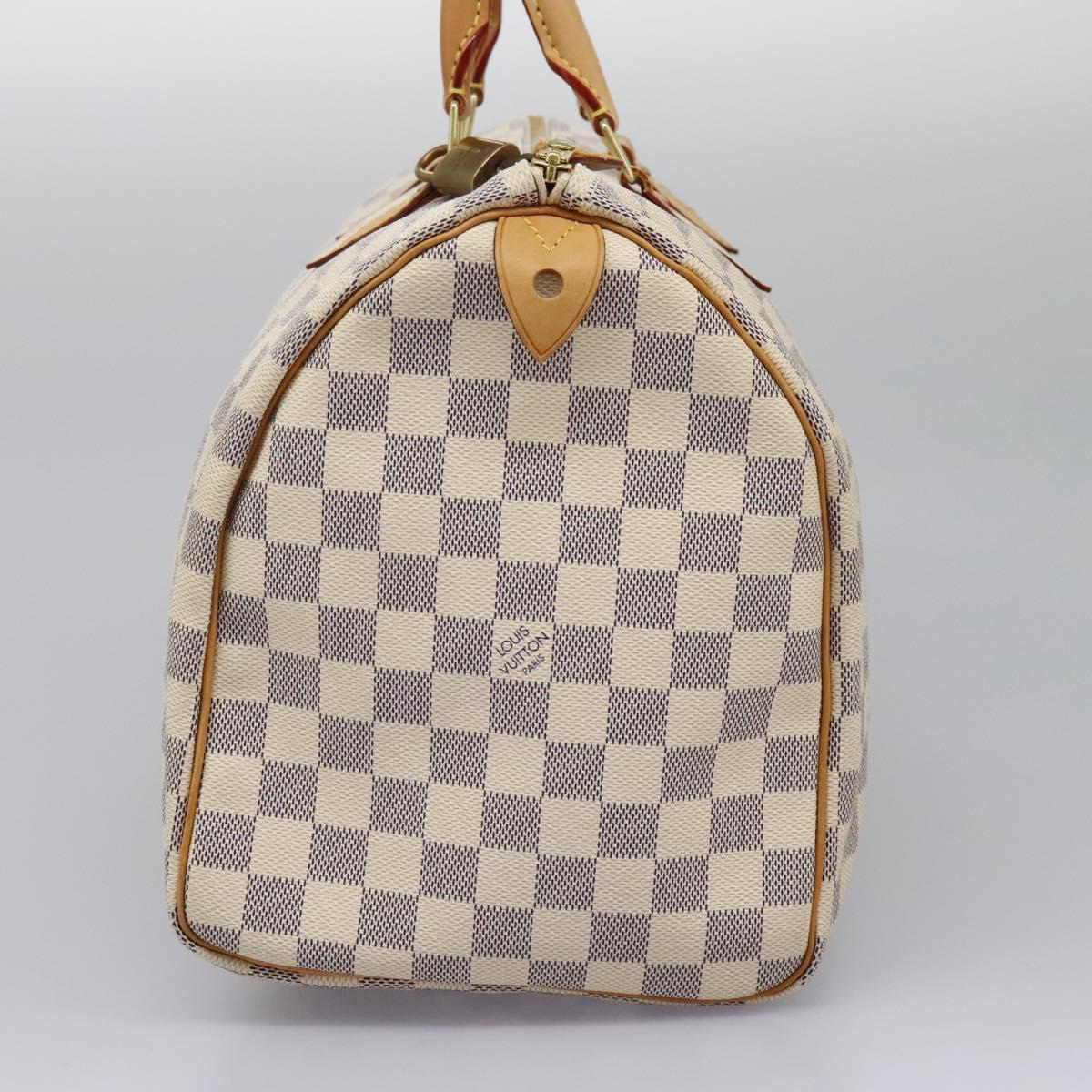 LOUIS VUITTON Damier Azur Speedy 35 Hand Bag N41535 LV Auth PP364AV