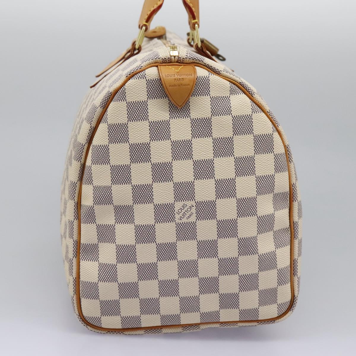 LOUIS VUITTON Damier Azur Speedy 35 Hand Bag N41535 LV Auth PP364AV