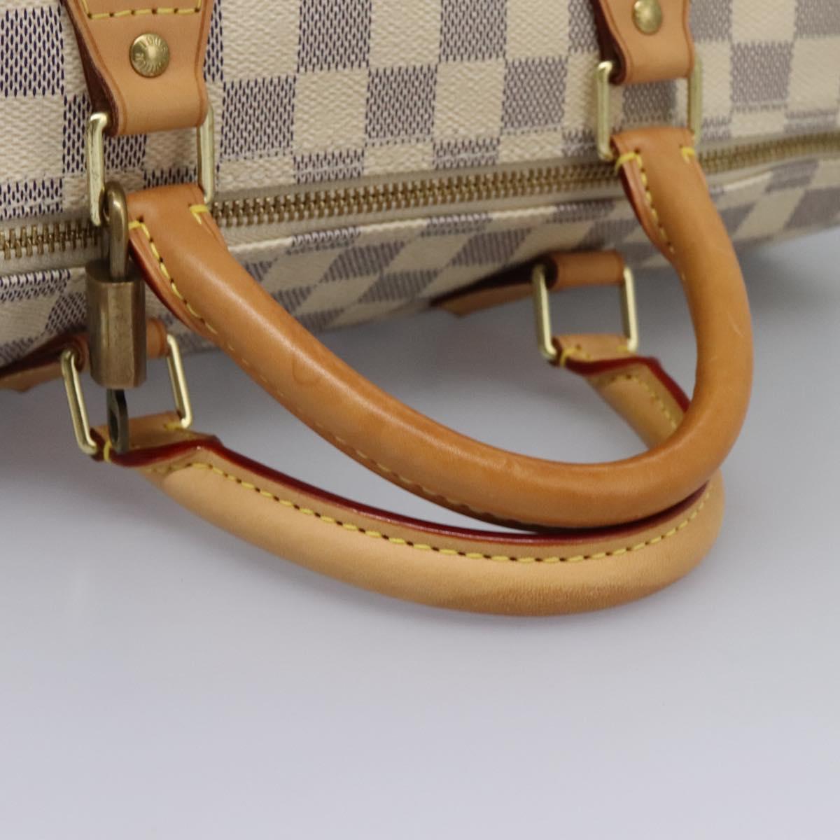 LOUIS VUITTON Damier Azur Speedy 35 Hand Bag N41535 LV Auth PP364AV