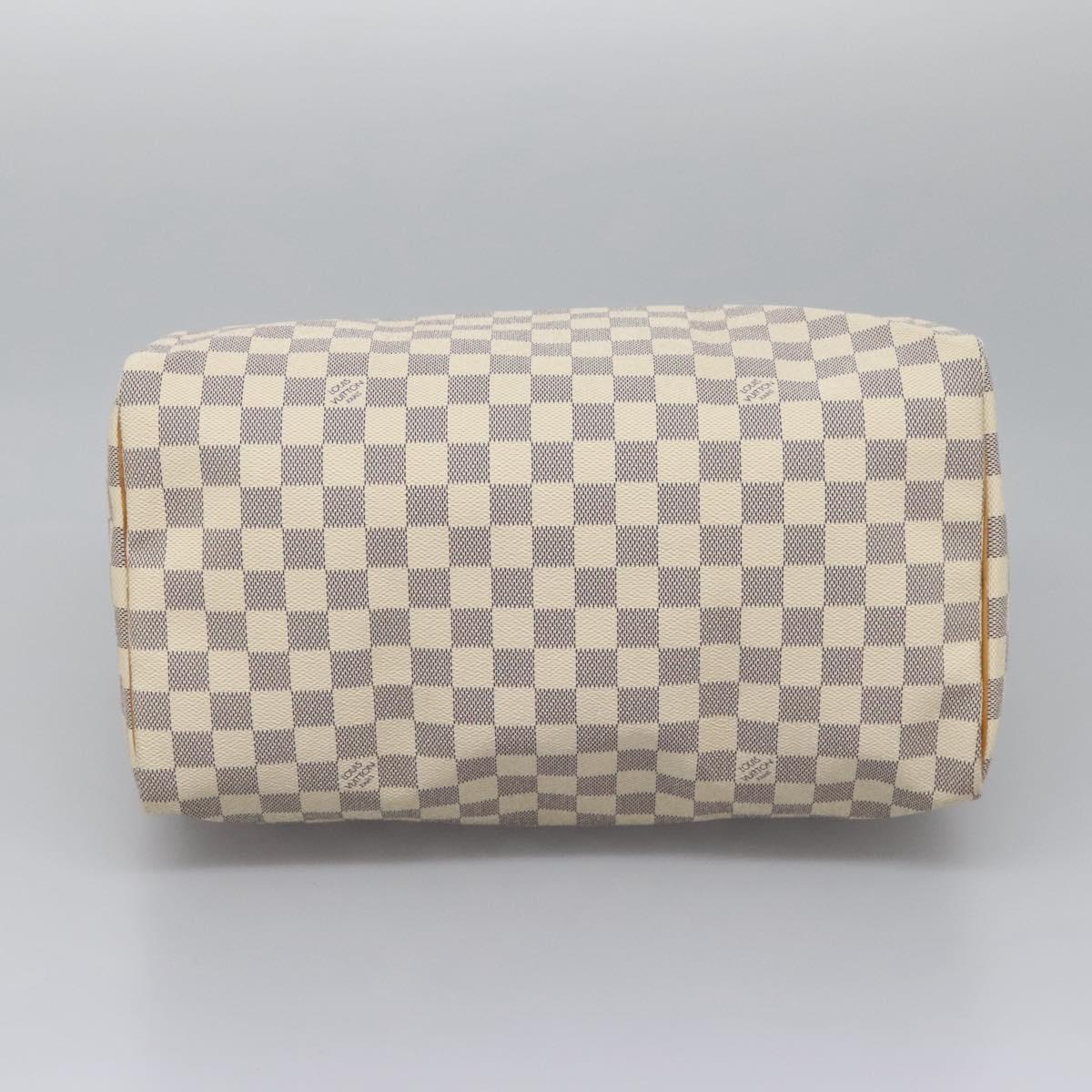 LOUIS VUITTON Damier Azur Speedy 35 Hand Bag N41535 LV Auth PP364AV