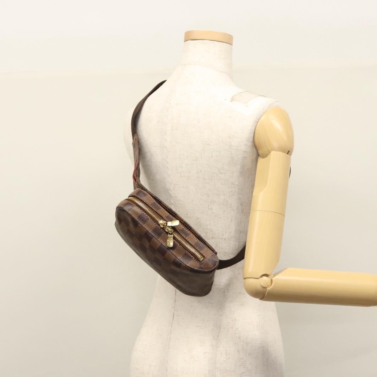LOUIS VUITTON Damier Ebene Geronimos Shoulder Bag N51994 LV Auth PP367