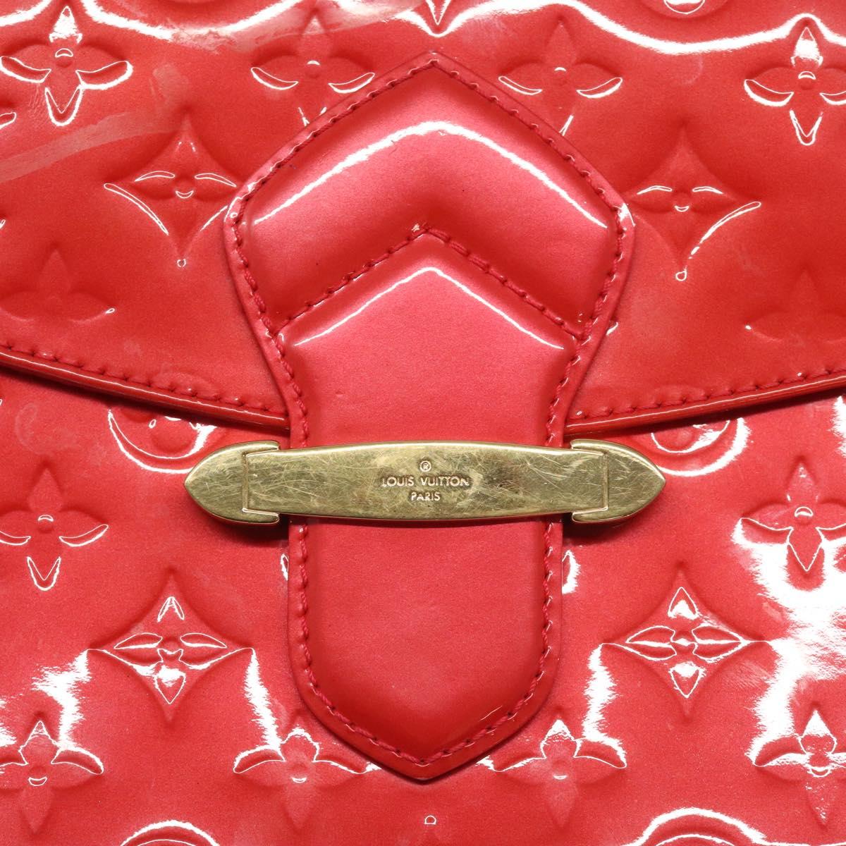LOUIS VUITTON Vernis Bell Flower GM Bag Rouge Grunadine M91728 LV Auth PP371