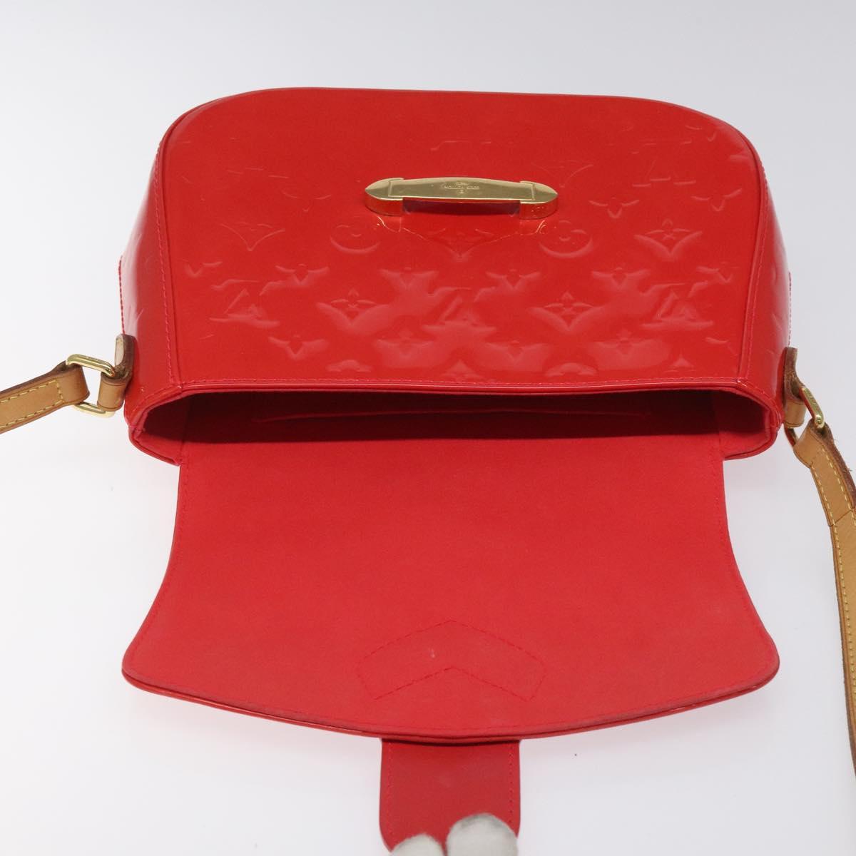 LOUIS VUITTON Vernis Bell Flower GM Bag Rouge Grunadine M91728 LV Auth PP371