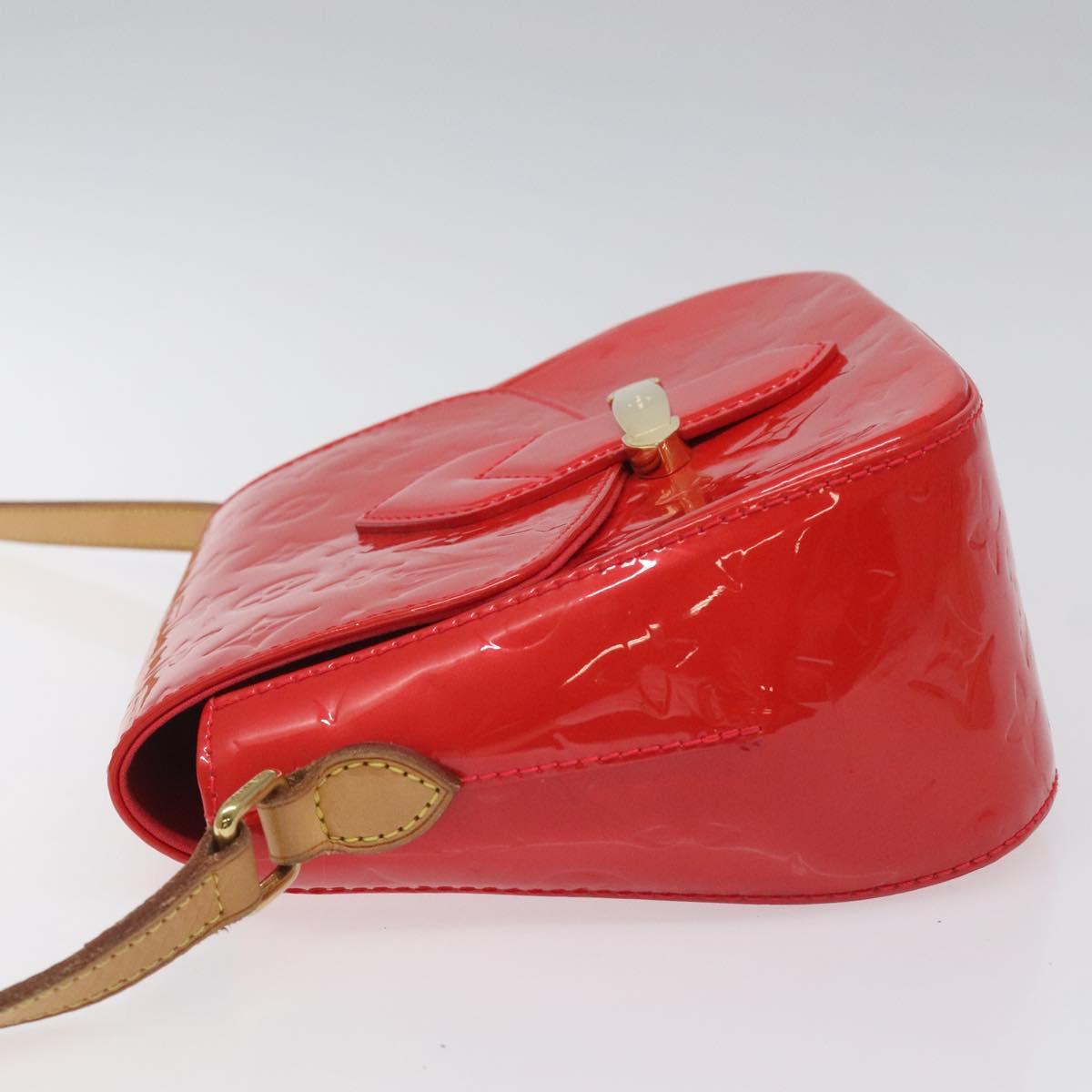 LOUIS VUITTON Vernis Bell Flower GM Bag Rouge Grunadine M91728 LV Auth PP371