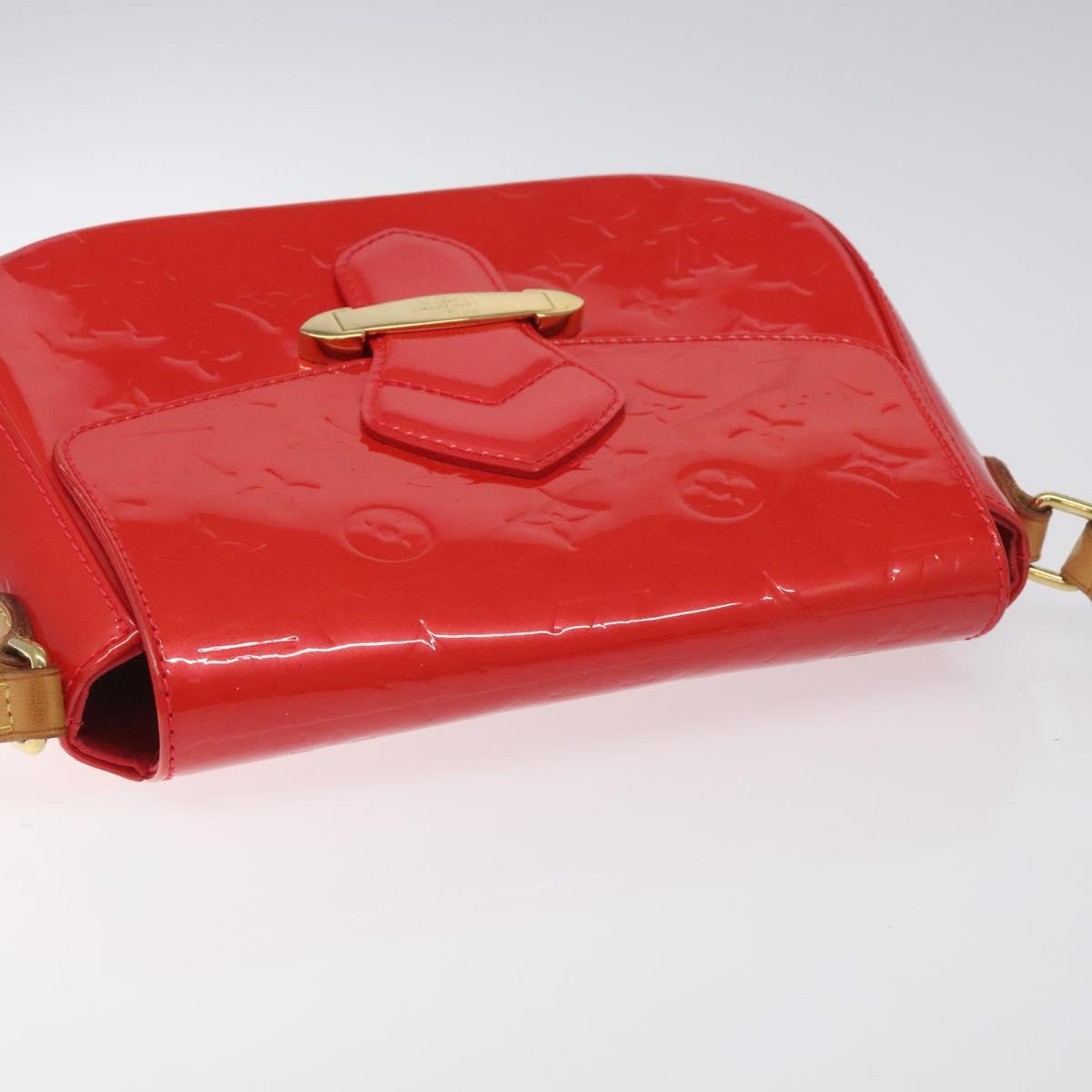 LOUIS VUITTON Vernis Bell Flower GM Bag Rouge Grunadine M91728 LV Auth PP371