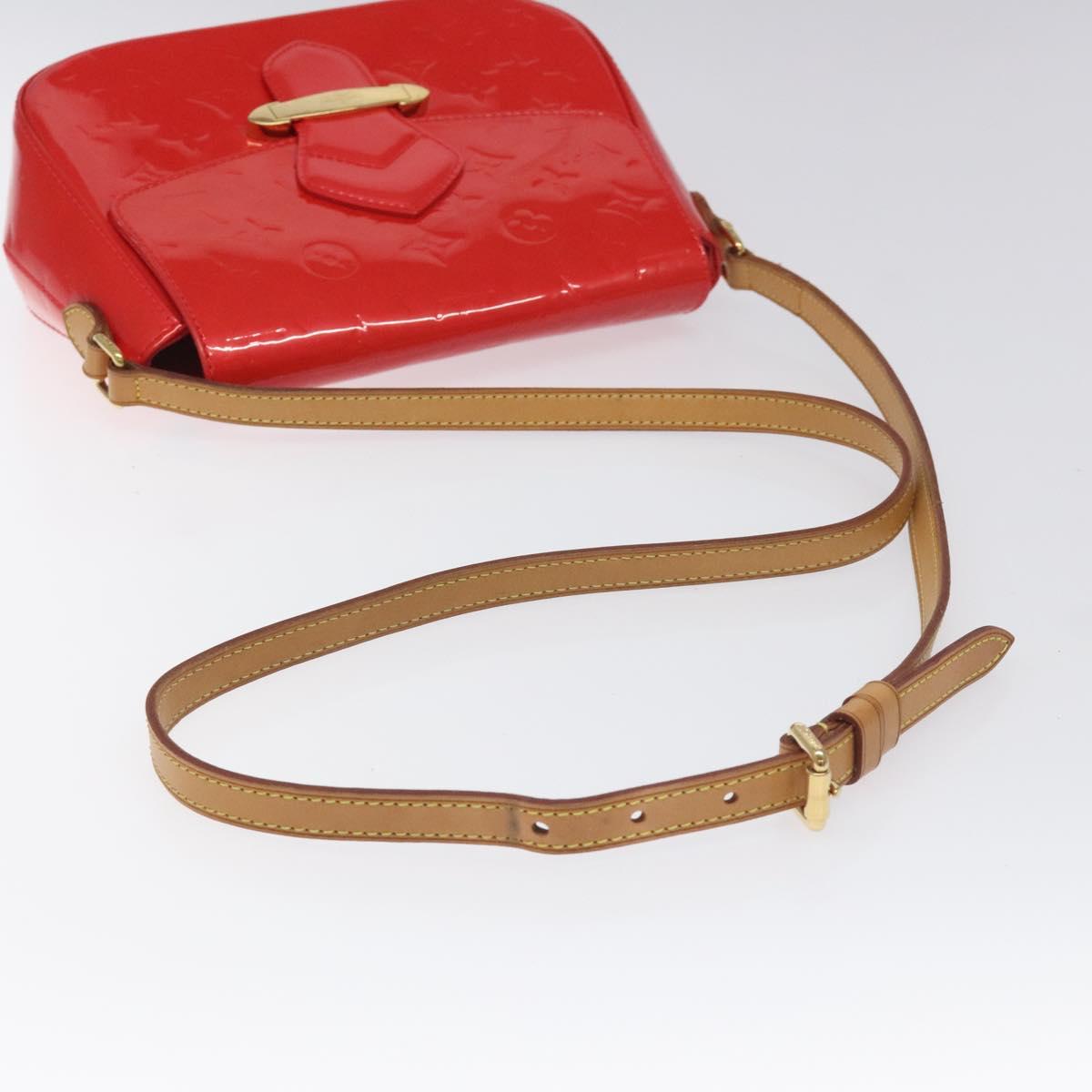 LOUIS VUITTON Vernis Bell Flower GM Bag Rouge Grunadine M91728 LV Auth PP371